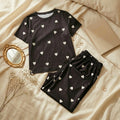 Black Heart Print Sleepwear Set – Soft Comfortable Night Suit Pakistan