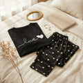 Napster Love Print Black Sleepwear Set for Women – Soft Night Suit & Pajama Set Pakistan