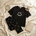 Napster Smiley Print Women’s Sleepwear Set – Black Night Suit Pajama Set Pakistan